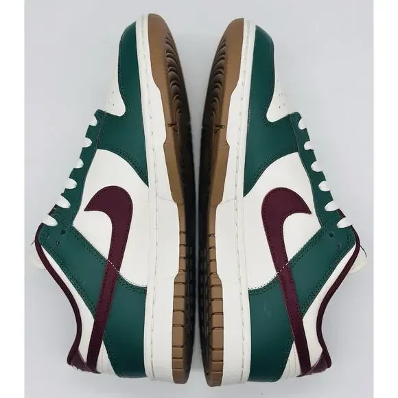 NEW Nike Dunk Low Retro White Team Red Gorge Green FB7160 